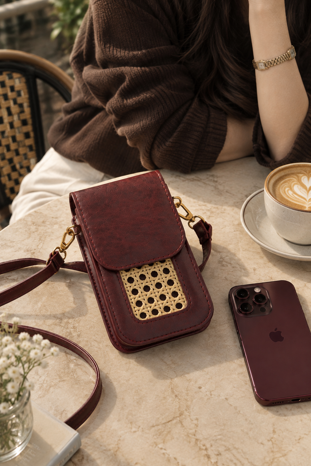 Burgundy Sling Pouch