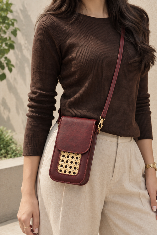 Burgundy Sling Pouch